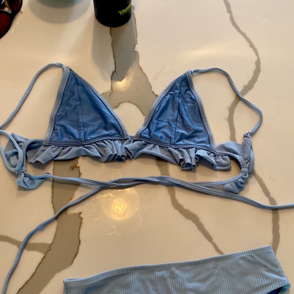 Tularosa Light Blue Ruffle Bikini Set - Picture 6 of 8